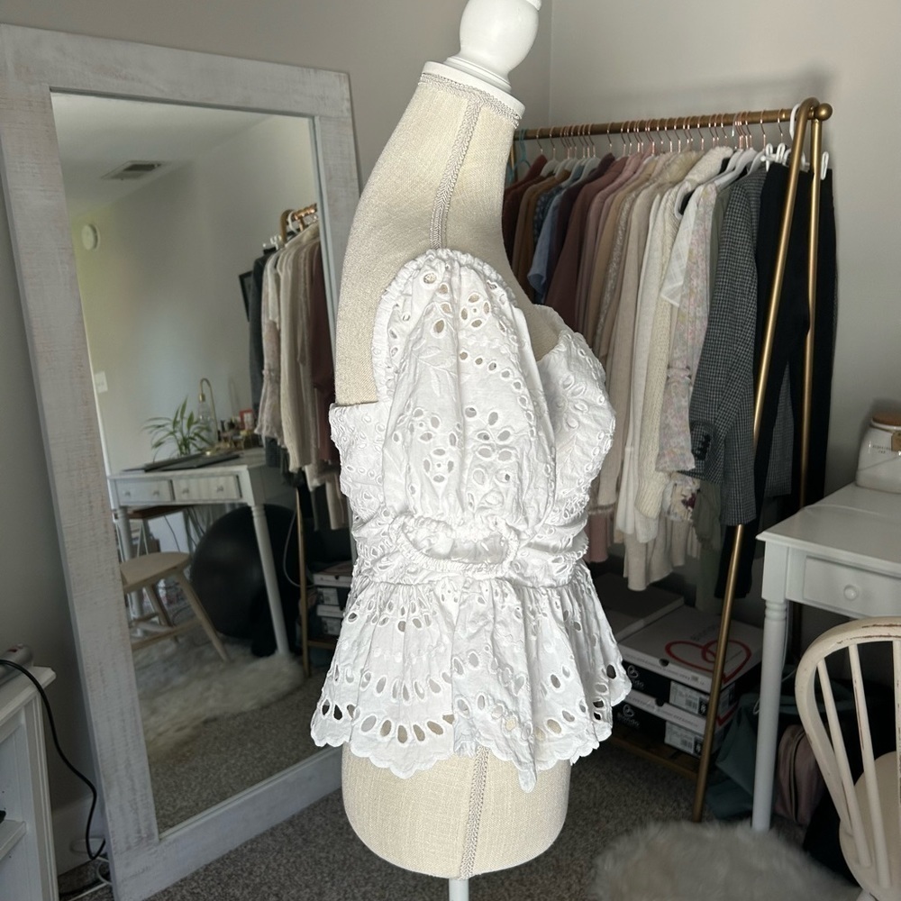 • Express • Eyelet Lace Off The Shoulder Top - Picture 12 of 16